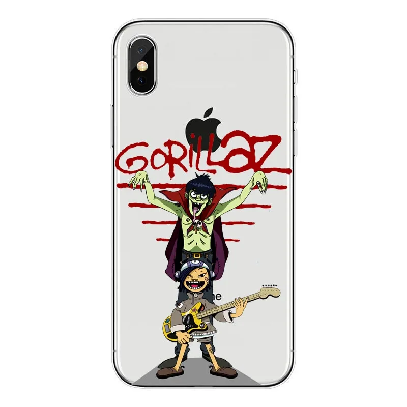 Gorillaz silicone Soft TPU phone case For iPhone5s SE 6 6s plus 7 7plus 8 8plus X XS XR XS Max Cartoon Gorillaz Boat Best Cases - Цвет: TPU