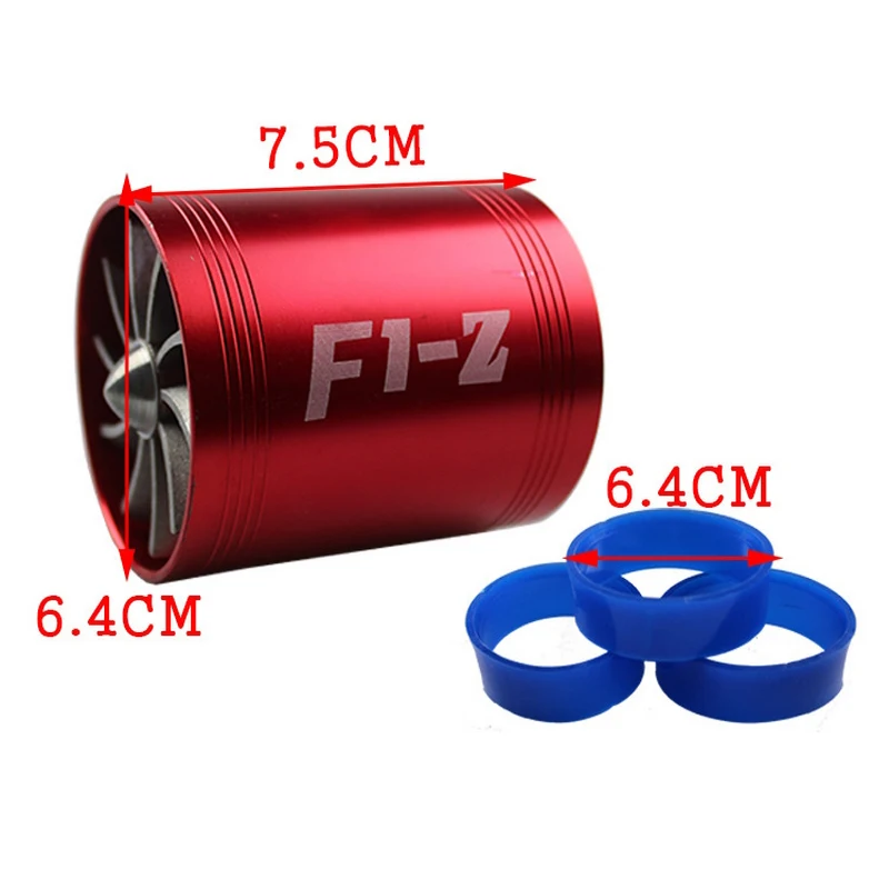 

Universal F1-Z Double-sided Turbine for Car Dual Propeller Turbine Turbo Charger Supercharger Air Intake Gas Fuel Saver Car Part