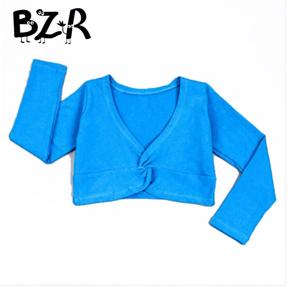 Girl Ballet Gymnastic Leotard Jacket Long Sleeved Dance Sweater Top Coat Kids Dance Clothing Jacket Wrap Ballet