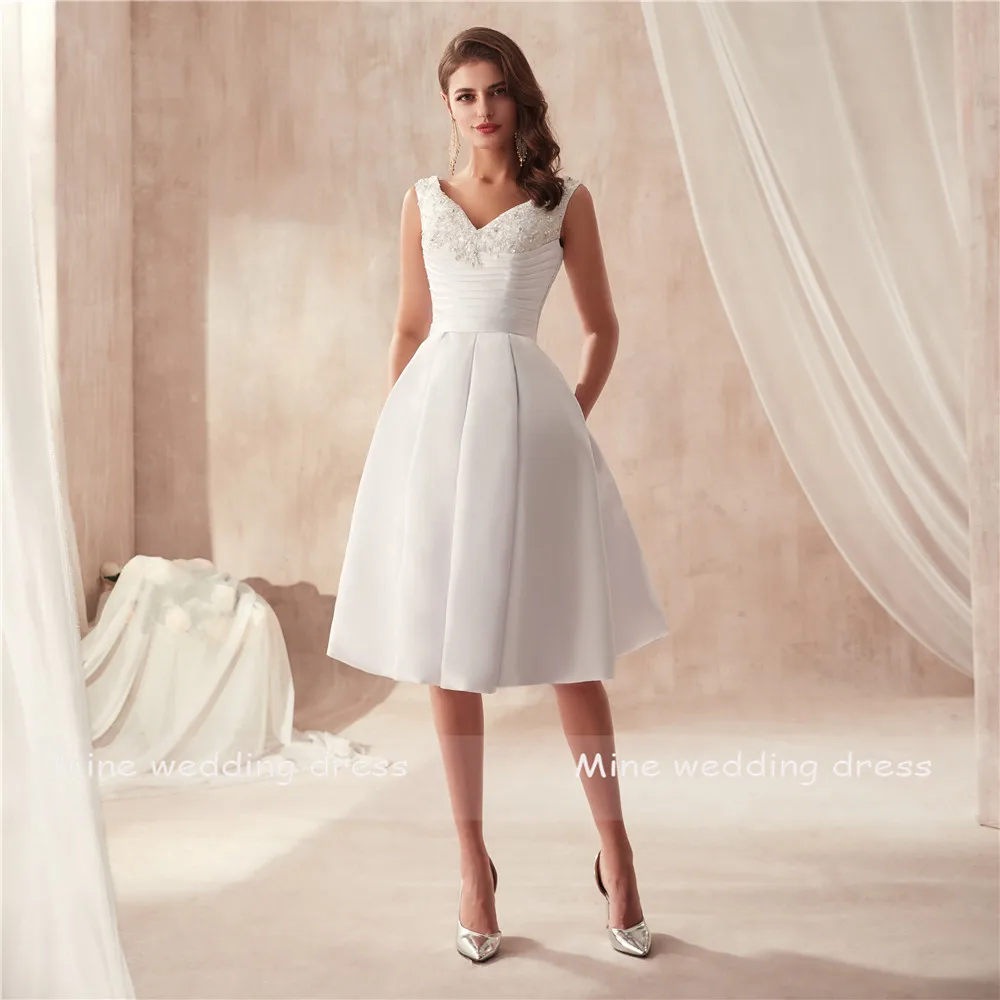 V-образный вырез из двух частей матовый сатин знаменитый дизайн свадебное платье с карманом свадебное платье со съемной юбкой свадебные платья