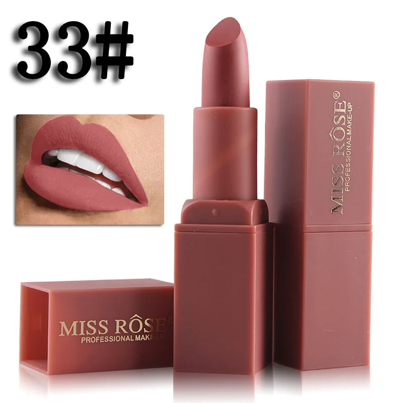 Бархатная матовая губная помада Miss rose карандаш 12 цветов Витамин Е Увлажняющая