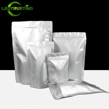 

Leotrusting 50pcs Round Corner Aluminum Foil Ziplock Bag Stand up Aluminium Foil Jam Garlic Packaging Bag Coffee Beans Pouch