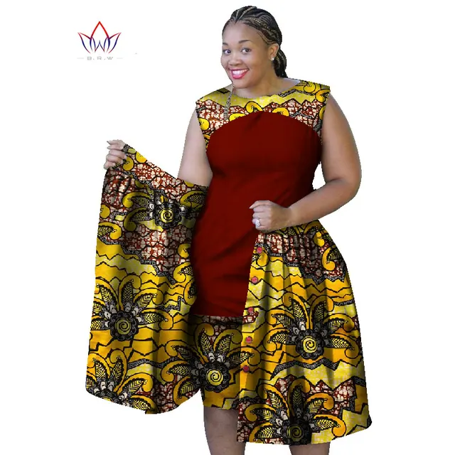 2019 summer african dresses for women Plus Size Women sleeveless cotton