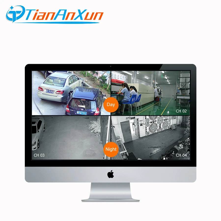 TIANANXUN система безопасности AHD 8CH видеонаблюдения 4 шт. 1080P камера 2.0MP Камера