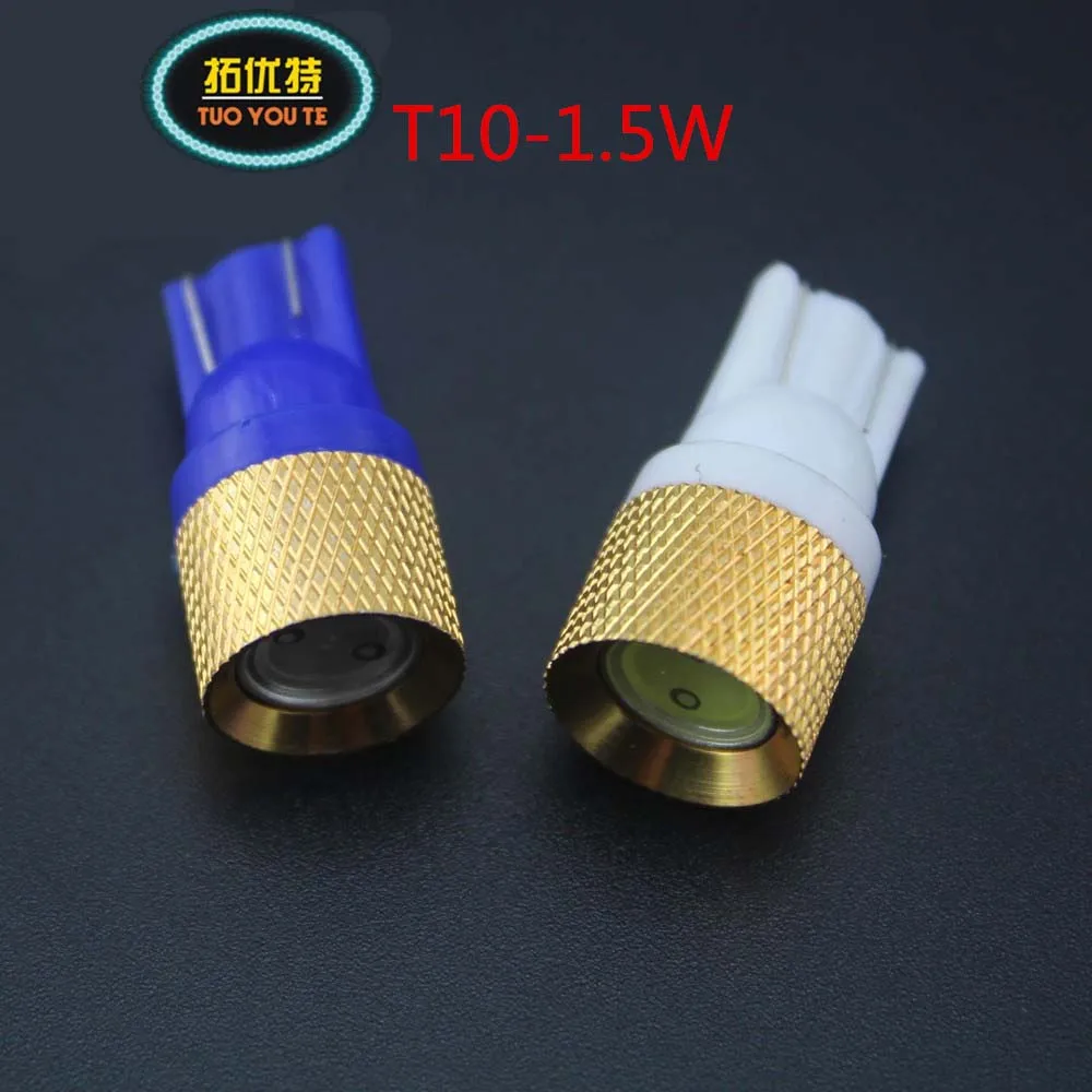 2PCS T10 1.5W 1Chip Gold Instrument Lights Auto Indicator Lamps Car Wedge 194 259 280 Side Reading Light Free shipping | Автомобили и