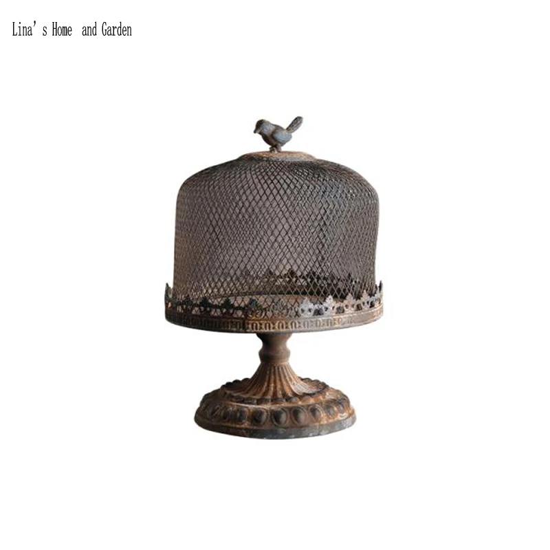pedestal handcrafted aged rustic vintage iron cake stand ...