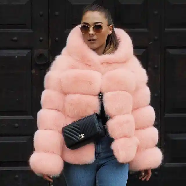 Big fluffy faux fur coat Outlet