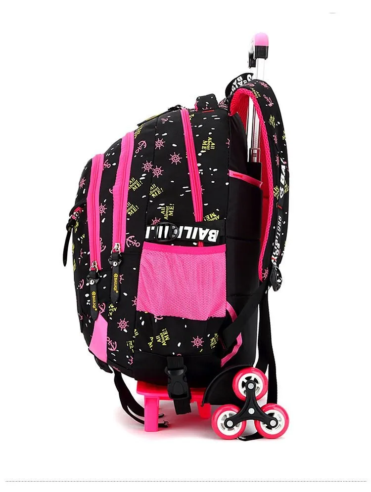 ZIRANYU школьный рюкзак на колесиках для путешествий, чемодан на колесиках, школьная сумка на колесиках для девочек, школьный рюкзак на колесиках для девочек