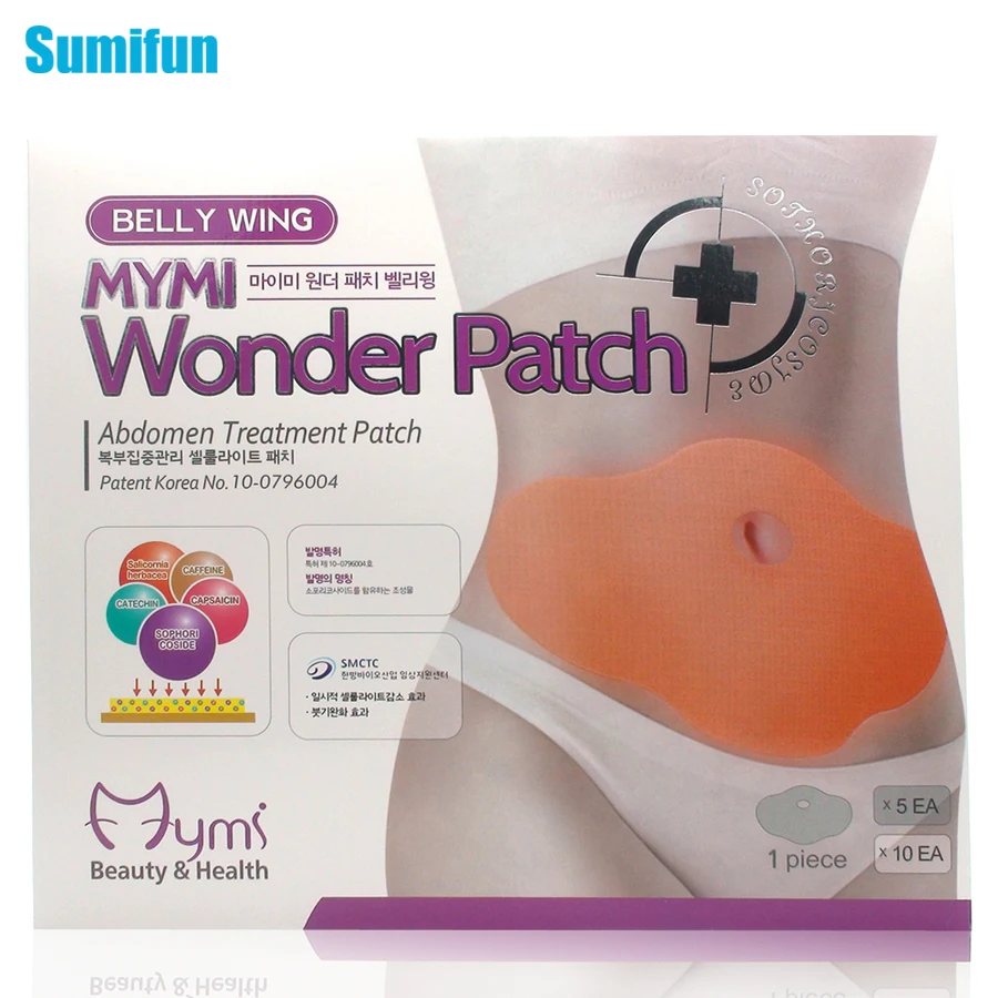 5Pcs MYMI Wonder Slimming Patch Belly Slim Patch Abdomen Weight Loss Fat burning Cream Navel Stick Efficacy Strong C067
