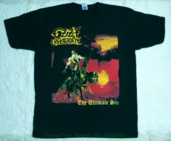 Ozzy Osbourne конечной грех & #039; 86 Black Sabbath Hard Rock dio Новая Черная футболка