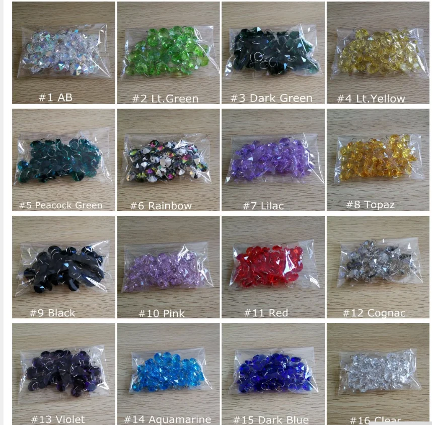 

Wholesale!! 10 Meters Mixed Color Crystal Octagon Beads Strands Glass Chain Window Door Curtain For Sale