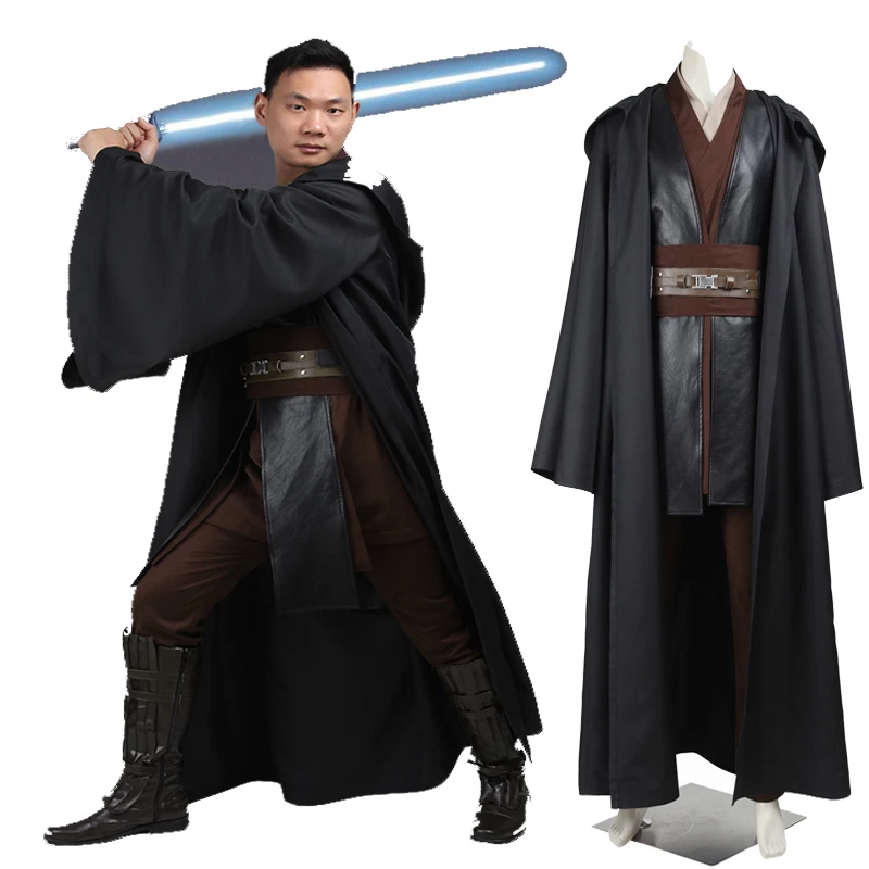 

Free Shipping HOT Movie Star Wars Prequel 2 Jedi Knight Anakin Skywalker Cosplay Costume Adult Chrismas Halloween Full Set