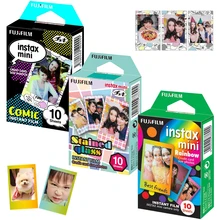 Fujifilm Instax Мини мультфильм пленка Радуга+ комикс+ витражные пленки 30 шт. для Fuji Instant Mini 8 Plus 90 25 70 камера SP-1