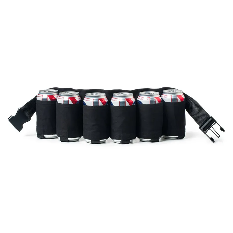 6 упаковок армейский зеленый черный для пивных держателей портативная бутылка Сода поясная сумка удобные бутылки вина банка с напитком держатель Открытый