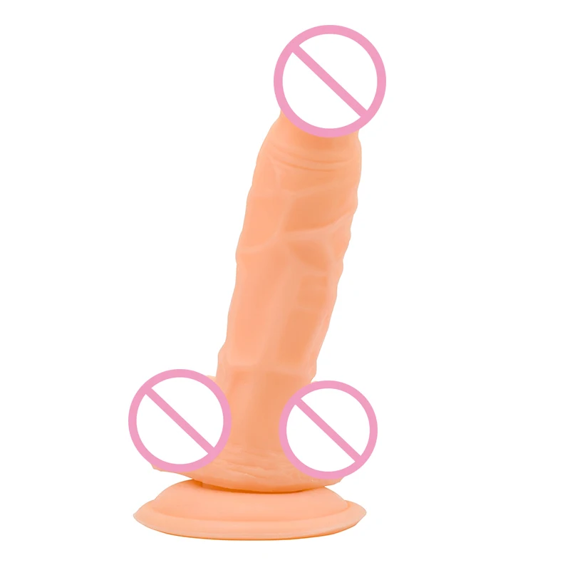 New 6.1 Inch Dildo Realistic, Super Soft Silicone Penis Strapon Strong Suction Cup Dick, Sex Toys for Woman, Sex Products