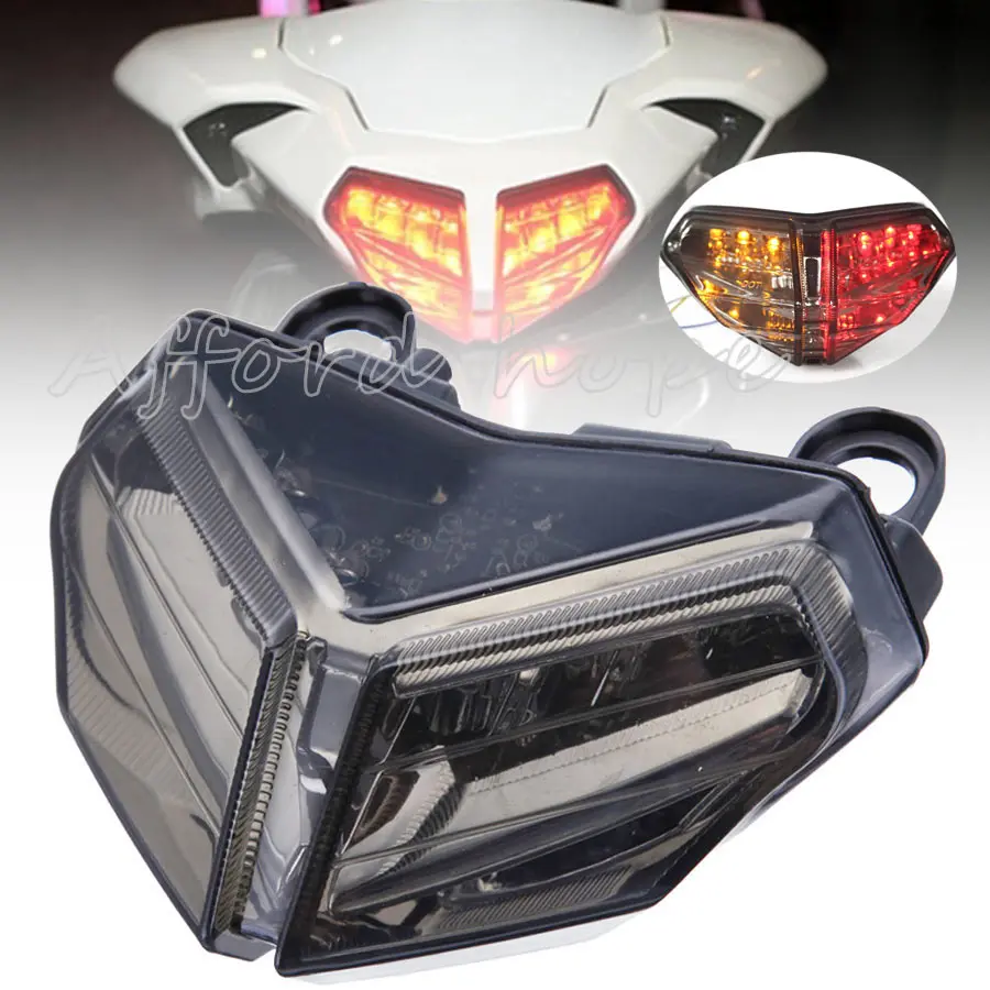 Tail Brake Turn Signals Led Light Smoke For 2007-2012 Ducati 848 EVO 1098 1198
