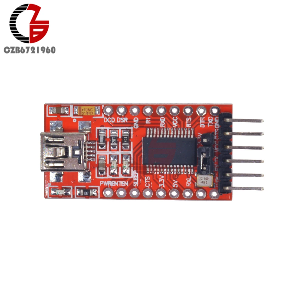 T232RL FT232 FTDI мини-флеш-накопитель USB к ttl модуля преобразователя постоянного тока 3,3 V 5,5 V последовательный адаптер доска мини Порты и разъёмы приемопередатчик сигнала ttl CMOS датчик уровня