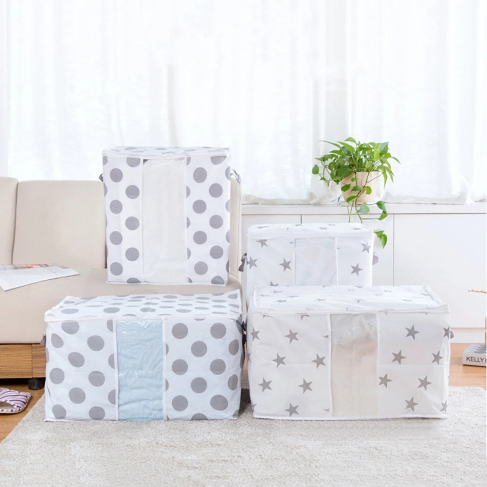 جديد غير نسيج محيك المحمولة حقيبة التخزين للملابس المنظم 60*43*36 Cm للطي خزانة المنظم الوسائد بطانية