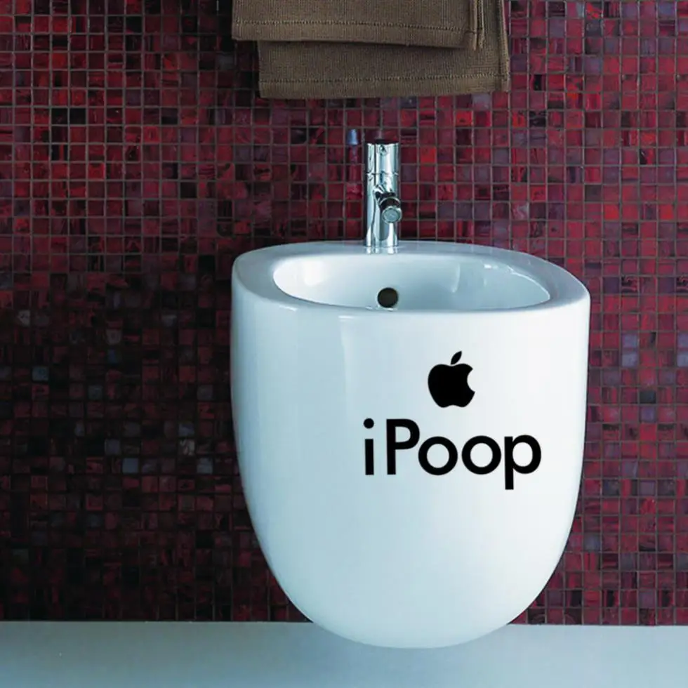 Лидер продаж креативные настенные наклейки Ipoop для ванной туалета домашнего