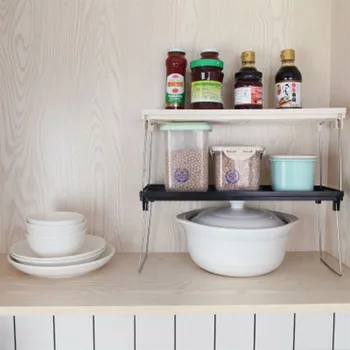 

Flodable Plastic Stainless Steel Shelves Storage Racks Holders Organization Kitchen Shelf Home Bathroom Accessories Supplies