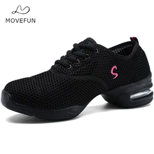 Сетчатые спортивные танцевальные кроссовки; женская мягкая дышащая танцевальная обувь для женщин; обувь для занятий джазом; Танцевальная обувь;-04