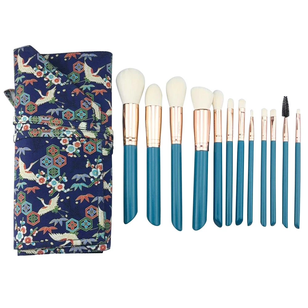 

2018 12pcs Contour Makeup Brushes Set Maquiagem Base Eyeshadow Foundation Powder Blush Brush Cosmetics Kwasten Make Up Brushes