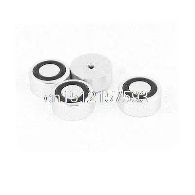 

4 Pcs 20x10mm Silver Tone Aluminum CD PC Audio Speaker Amplifier Feet Pads