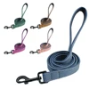 Leather Dog Leash 4 ft Dog Leash 2 Layer Pet Dog Leash Leads with Padded Handle for Medium Large Dogs Walking Training 3