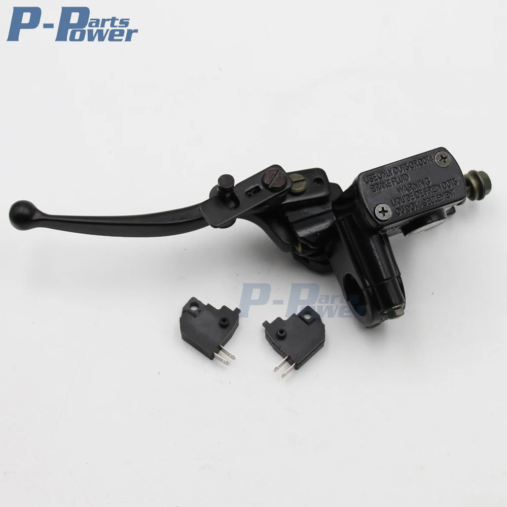 Left Hydraulic Brake Master Cylinder Lever + Brake Light Switch 50 70cc