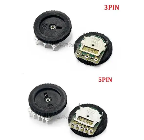 10 шт. двойной Шестерни настройки потенциометра 50K B503 16*2 мм B102/103/203/503 1 K/10 K/20 K/50 K дуплекс один двойной циферблат потенциометра