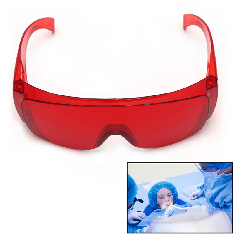 High Quality New Red Goggle Glasses Protective Eye Curing Light