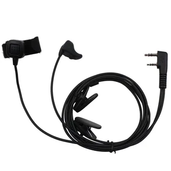 

Ear Bone Vibration Noise Reducing Earphone Earpiece w/ PTT Mic for WOUXUN TYT BAOFENG UV5R Retevis H-777 Radio Walkie Talkie