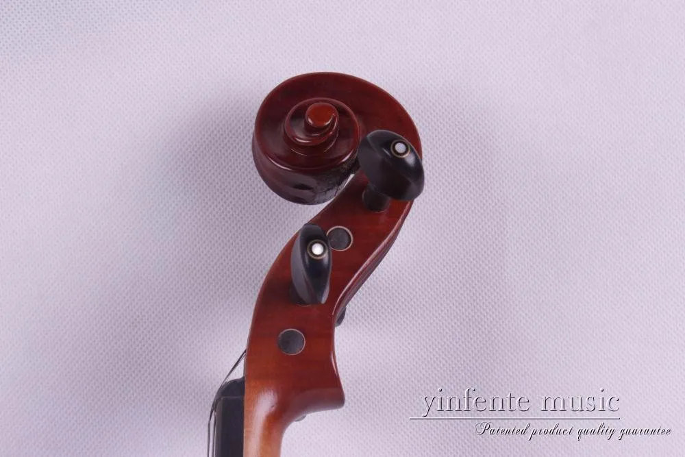 4/4 электрическая скрипка из цельного дерева бесшумный звукосниматель тонкое пламя шпон#3-2 темно-красный цвет