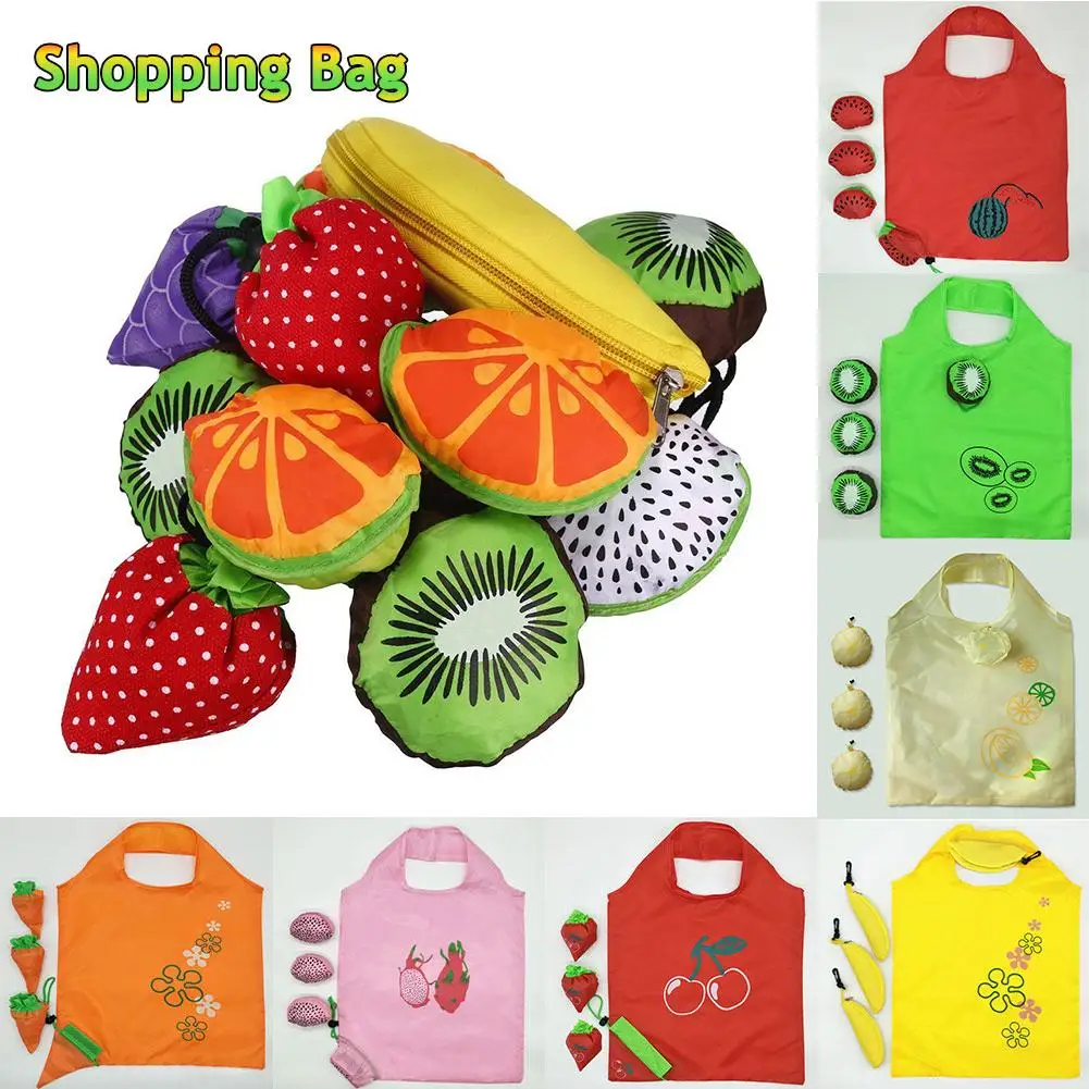 Vegetable Fruit Green Supermarket Shopping Bag Recycle Portable Folding Cute Large Storage Reusable Totes Eco-friendly Bags Eco