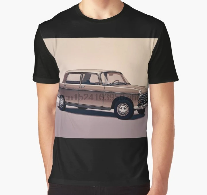 

All Over Print 3D Tshirt Men Funny T Shirt Peugeot 404 Painting Graphic T-Shirt