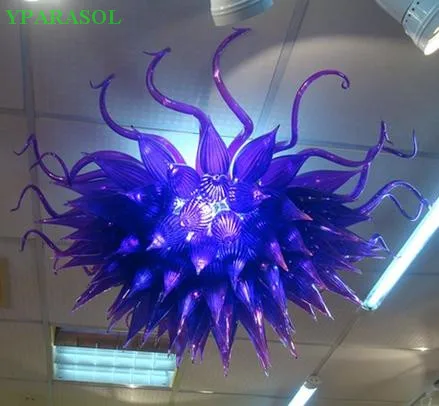 Рождественский Декор 110/220 В AC Led Крытый мини муранское стекло люстра на лестницу синий