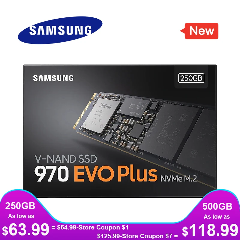 SAMSUNG SSD M.2 1TB 250GB 500GB 970 EVO Plus NVMe Internal Solid State ...