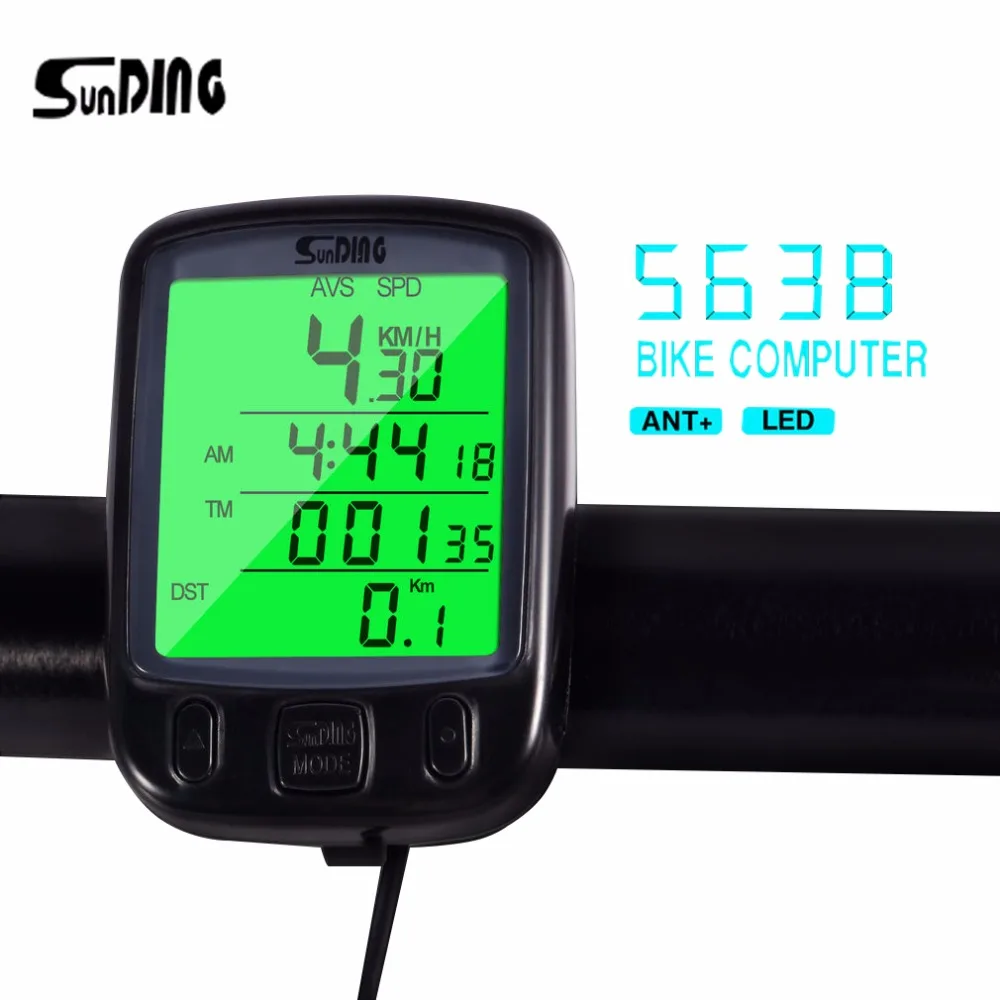 

SD 563B Multifunction Bicycle Computer Waterproof Cycling Odometer Riding Speedometer With LCD Display Bike Accessories