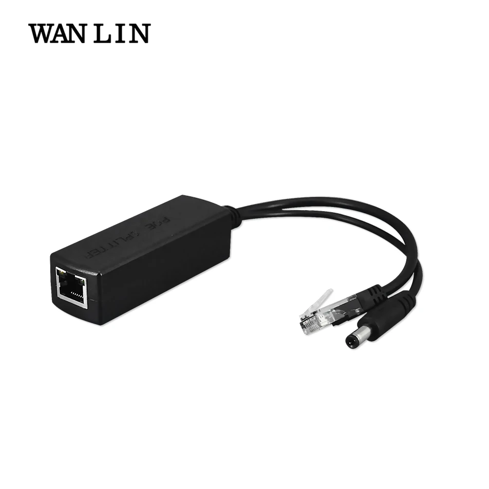

WANLIN DC 48V to 12V POE Adapter Injector POE Splitter Connector IEEE802.3af 10/100M For IP Camera VoIP Phone AP 15.4W Output