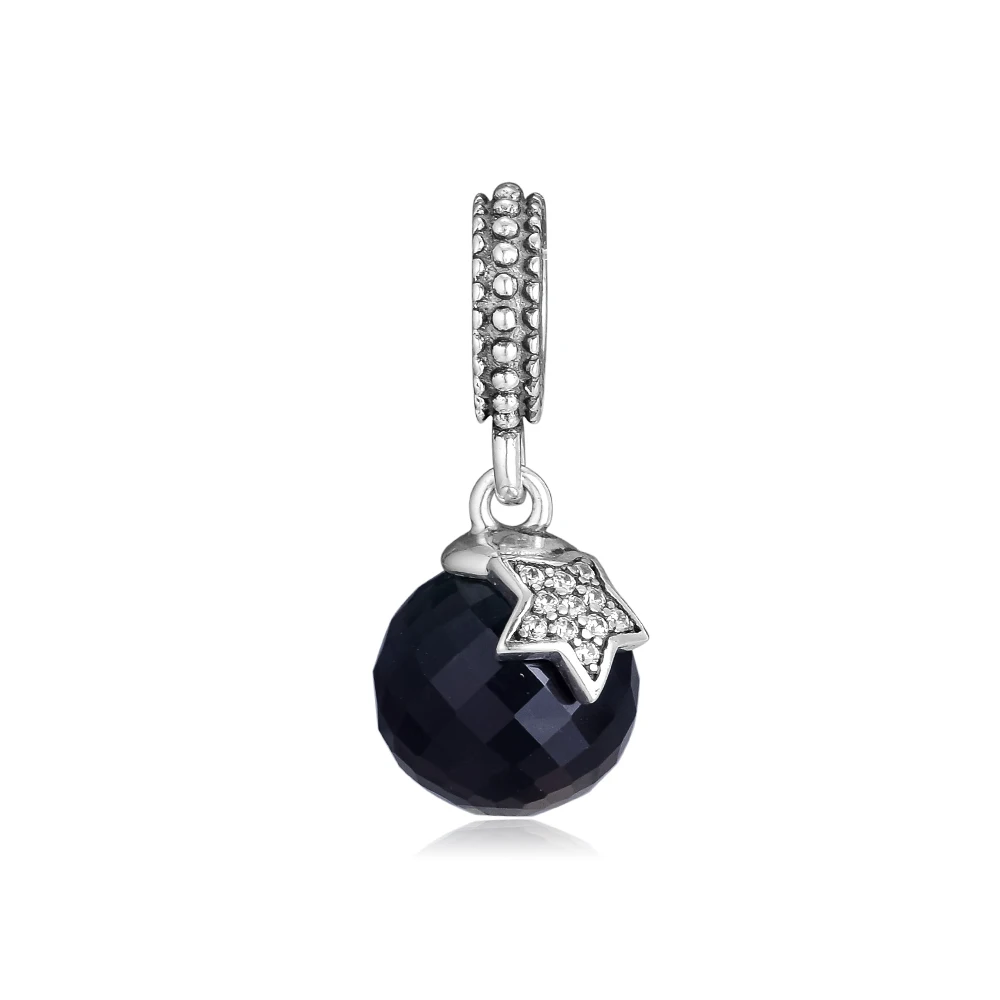 DIY Crystal Dangle Beads Fit Pandora Charms Bracelet 925 Sterling Silver Jewelry with Pave Stone Star Charm Women Gift FL101B | Украшения и