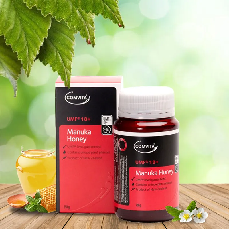 NewZealand Comvita Manuka honey UMF18+ для пищеварительного здоровья, дыхательная система, кашель, боль в горле