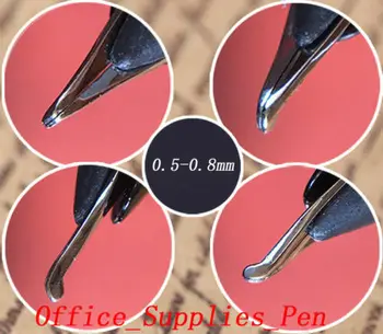 

4Pcs Fountain Pen Nibs 0.5-0.8mm Bent Nib For Wing Sung 618 601 613 Fountain Pen Ink Pen Stationery Office school supplies