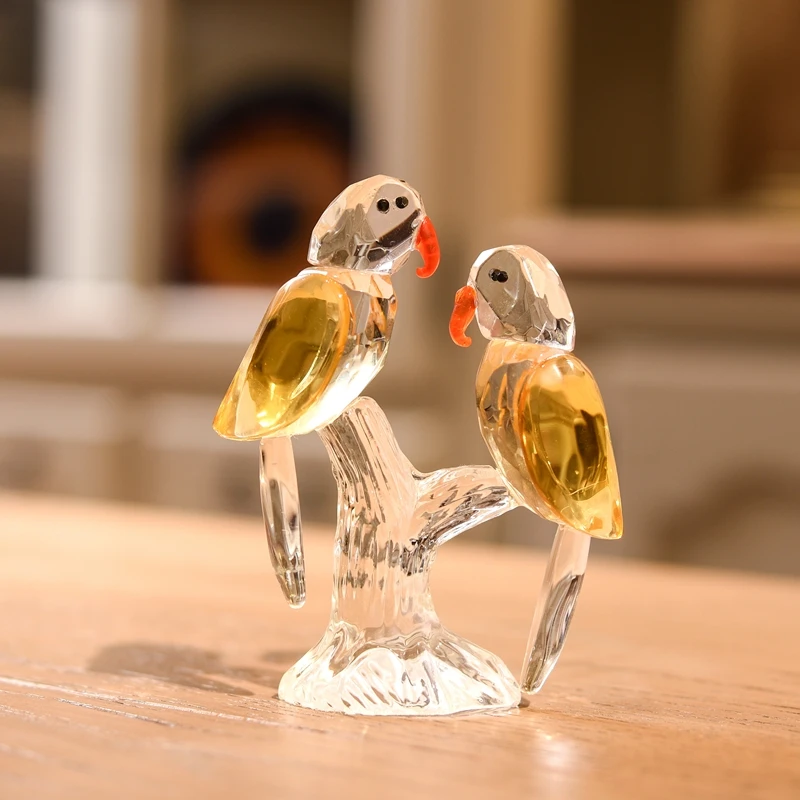 1 пара хрустальных попугаев Украшенные украшения свадебные подарки