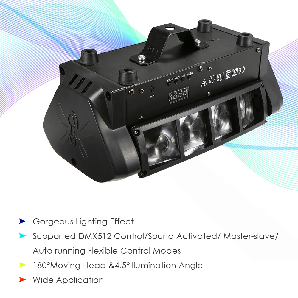 Главная Вечерние 60 W RGBW 7/13 Каналы светодиодный сценический свет DMX512 звуковой активации авто работает мини этап лампа для DJ Show