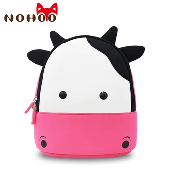 

NOHOO Waterproof Kids Backpack 3D Cute Cow Cartoon Toddler Backpack Pre School Baby Children Sidesick Bags for 2-5 Years Old