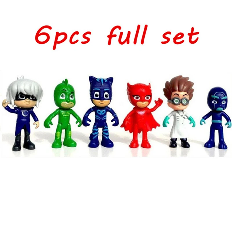 pjmasks figure 6pcs set 8 9cm Pj Masks Characters Catboy Owlette Gekko Cloak Action Figure Toys