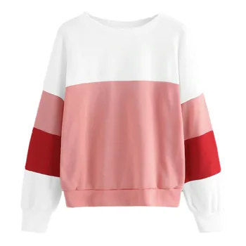 

2019 Womens Casual Pullover Tops Autumn Winter Sweatshirts Women's Long Sleeve Plus Velvet O-Neck Sweatshirt