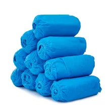 100 шт./пакет Толстый синий нетканое полотно обувь с гнущейся подошвой; Чехлы в помещении с защитой от пыли и дышащий