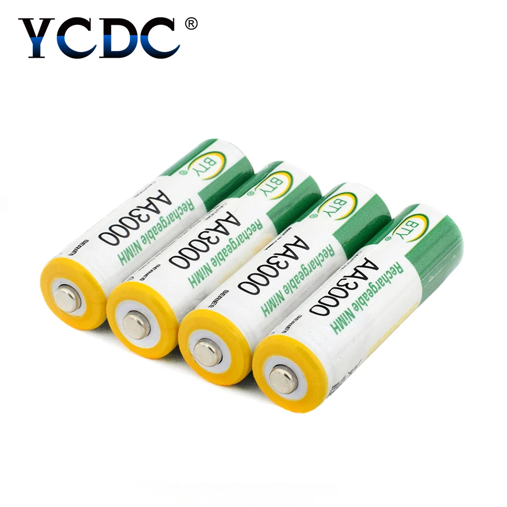 YCDC Самая низкая цена AA аккумулятор BTY LR6 HR6 KAA 3000mAh ni mh аккумуляторная батарея