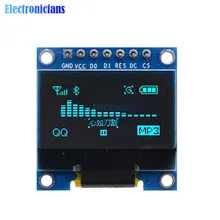 Module d'affichage LED LCD OLED bleu 3-5V, 0.96 pouces, 0.96x64, Module série SPI, pour Arduino IIC I2C